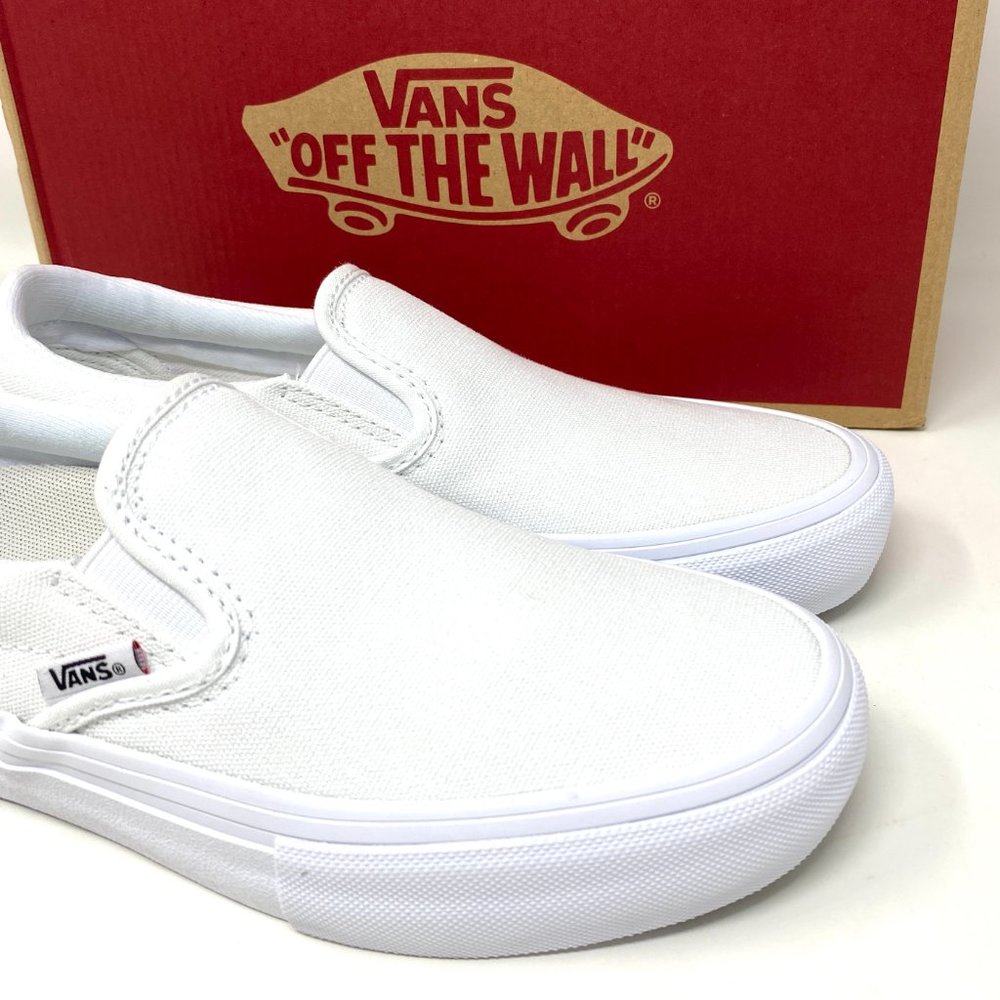 Vans Slip-On Pro White Skateboarding Women's Size Low Top Canvas VN0A347VWWW - Picture 6 of 10